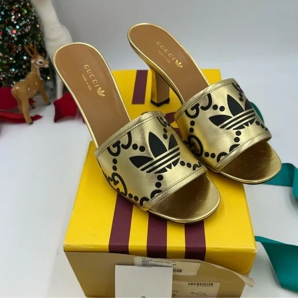 Women’s Gucci X Adidas slide sandal size 39 made in Italy - Picture 2 of 9
